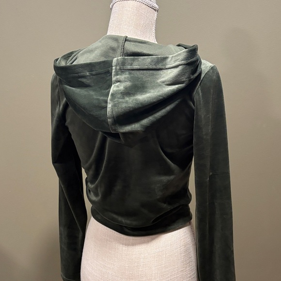 Olive Green Velour Tracksuit - Picture 5 of 5